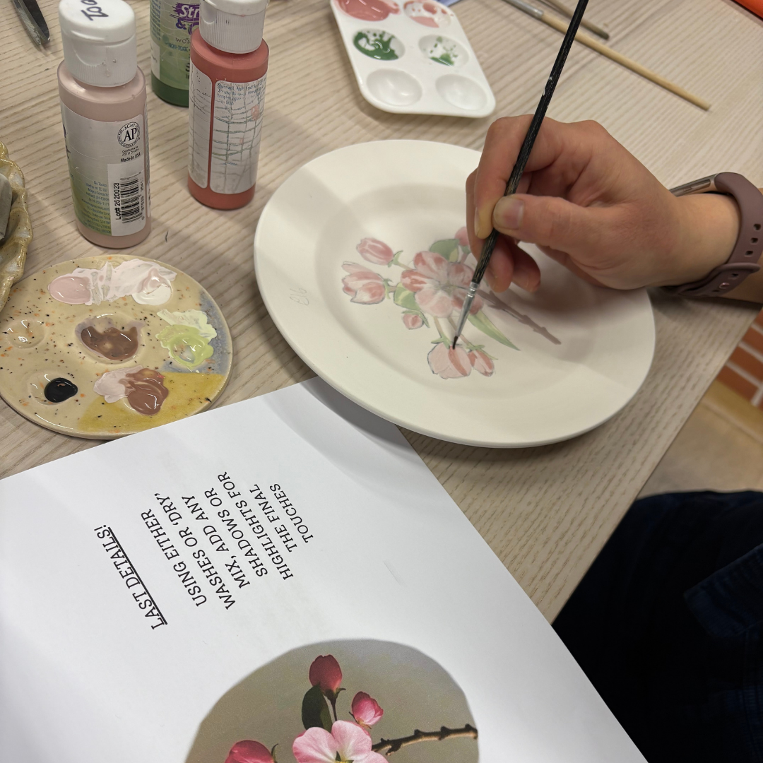 Mother's Day - A Master Class on How to Paint Flowers on Pottery