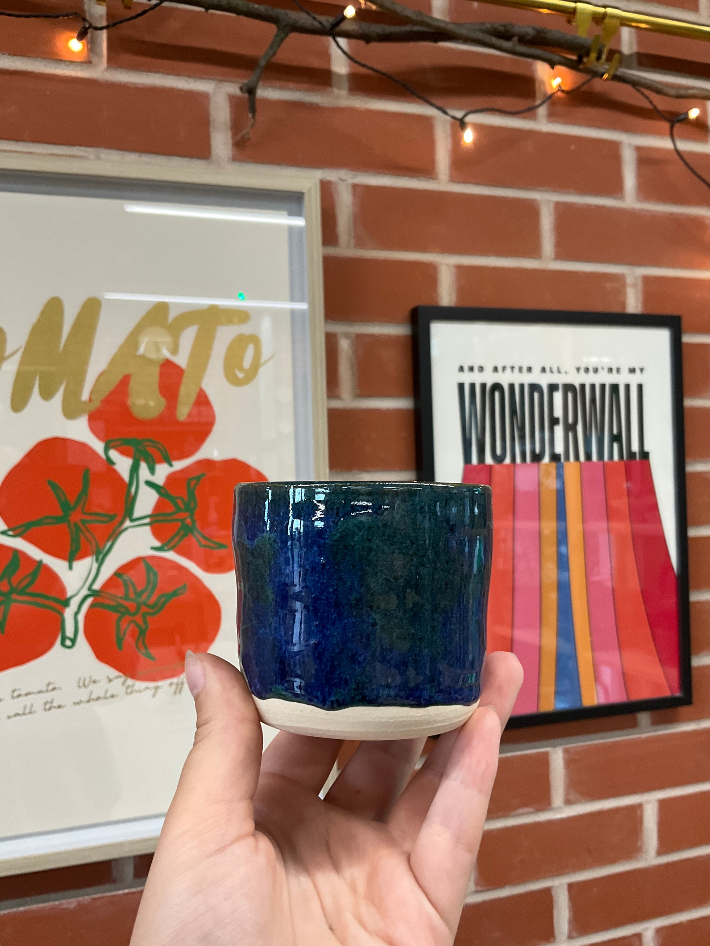 Small Handmade Blue Pot/Cup