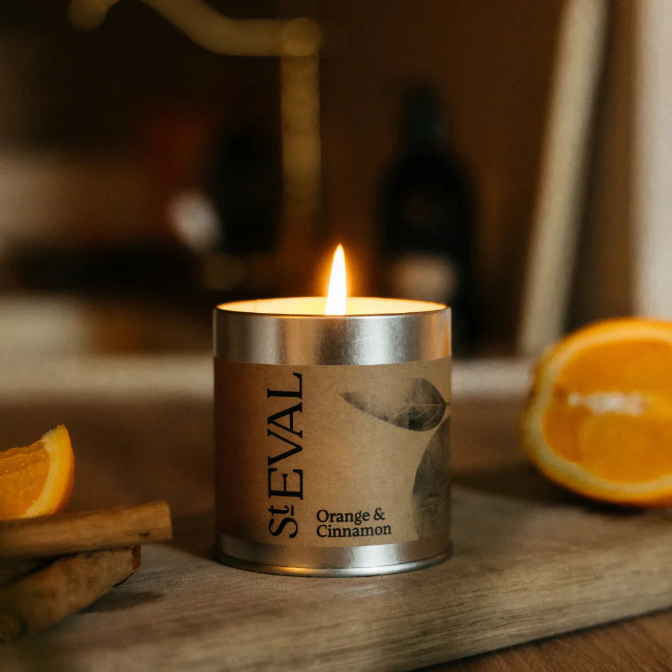 Orange & Cinnamon, Scented Tin Candle