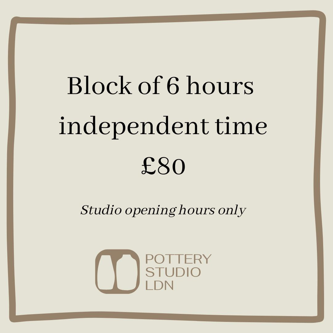 Book Independent Studio Time - Block of 6 hours (Studio Opening Hours Only)
