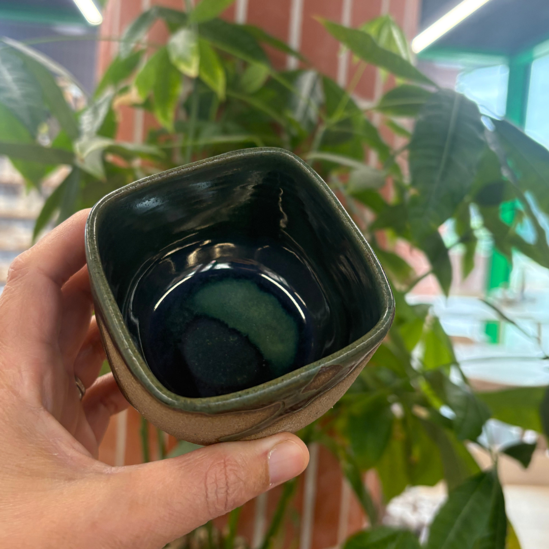 Square Cup/Bowl, Green