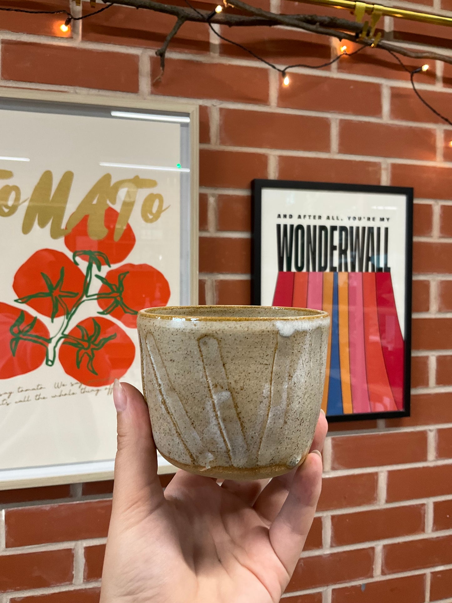 Handmade Beige Pot/Cup