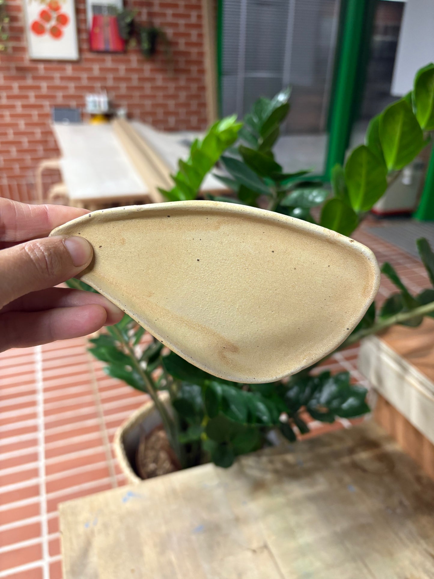 Irregular trinket dish, matte glaze