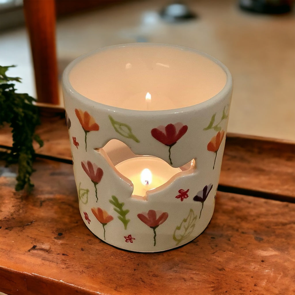 Bird tealight candle holder