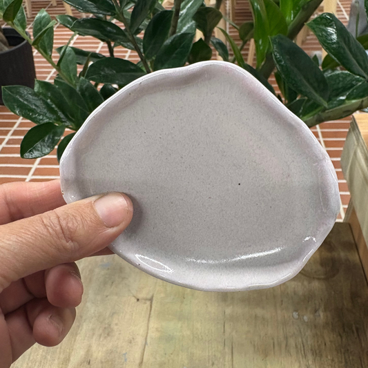 Handmade Irregular Trinket Dish, White